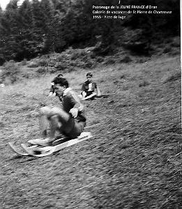 COLO JEUNE FRANCE 1955 piste de luge